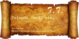 Telegdi Terézia névjegykártya